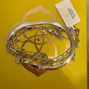 Kendra Scott Silver Necklace with Chain Details